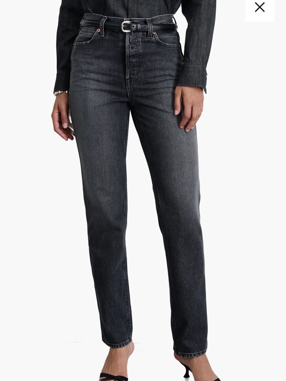 Alex Mill Carla Straight size 28 Zurich wash (black)